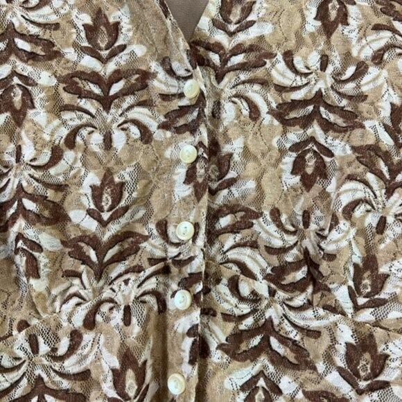 Nine West Women's Button Up Blouse Small 90s Y2K Vintage Sheer - Picture 5 of 7